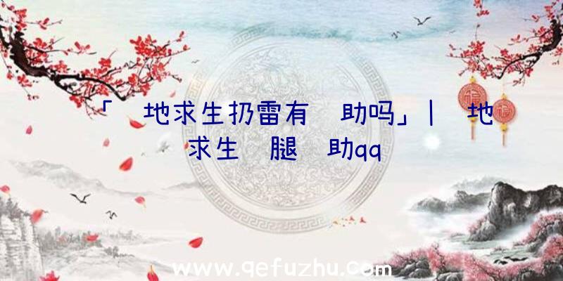 「绝地求生扔雷有辅助吗」|绝地求生鸡腿辅助qq